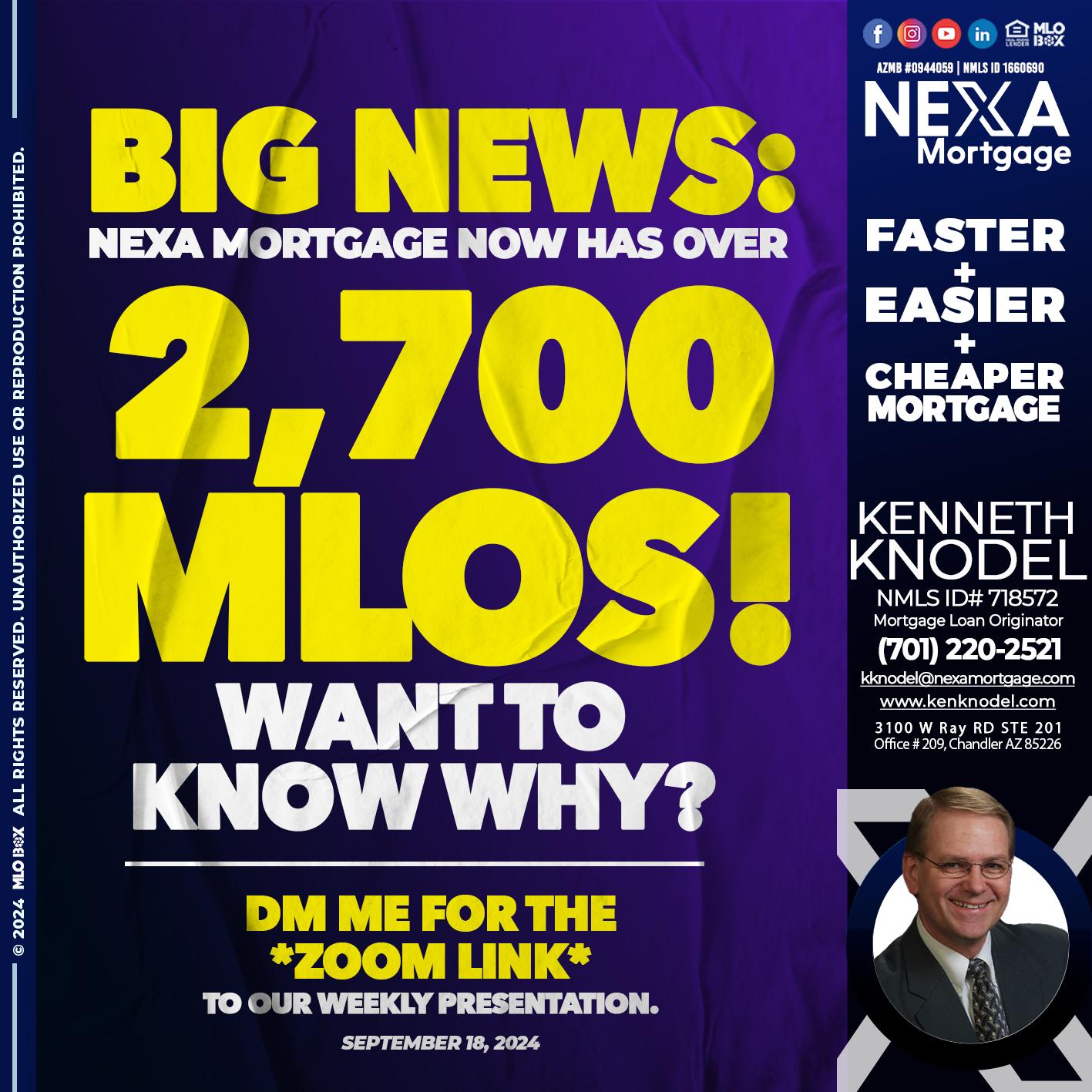 BIG NEWS - Kenneth Knodel -Mortgage Loan Originator