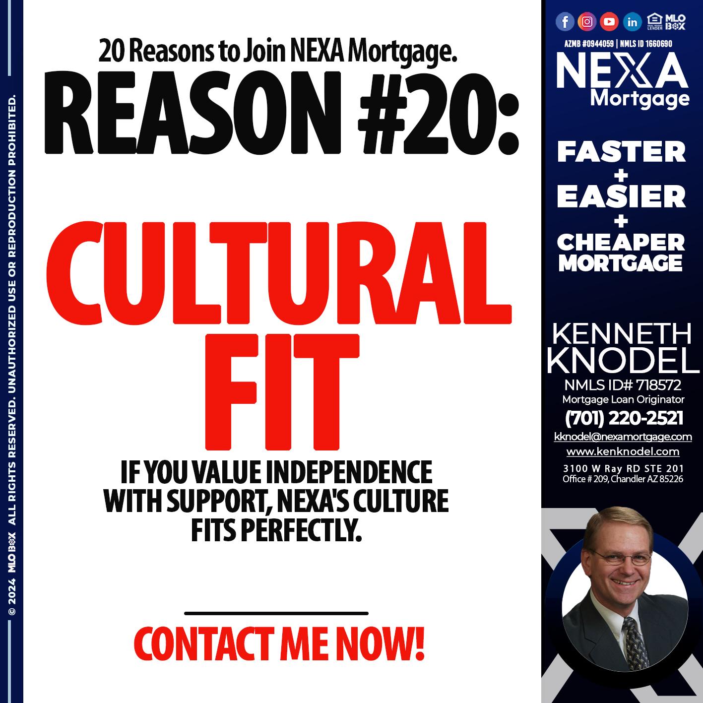 REASON 20 - Kenneth Knodel -Mortgage Loan Originator