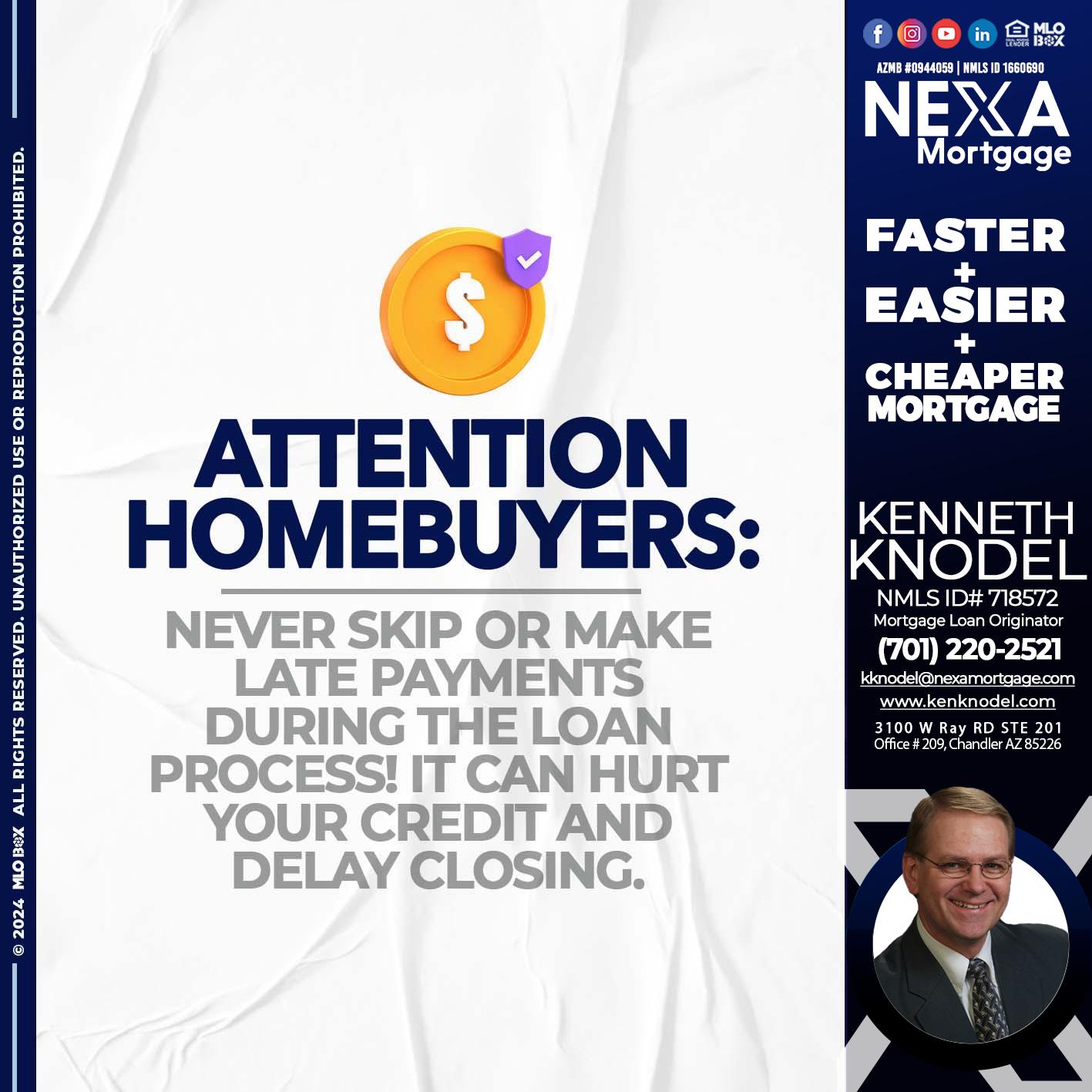 attention - Kenneth Knodel -Mortgage Loan Originator