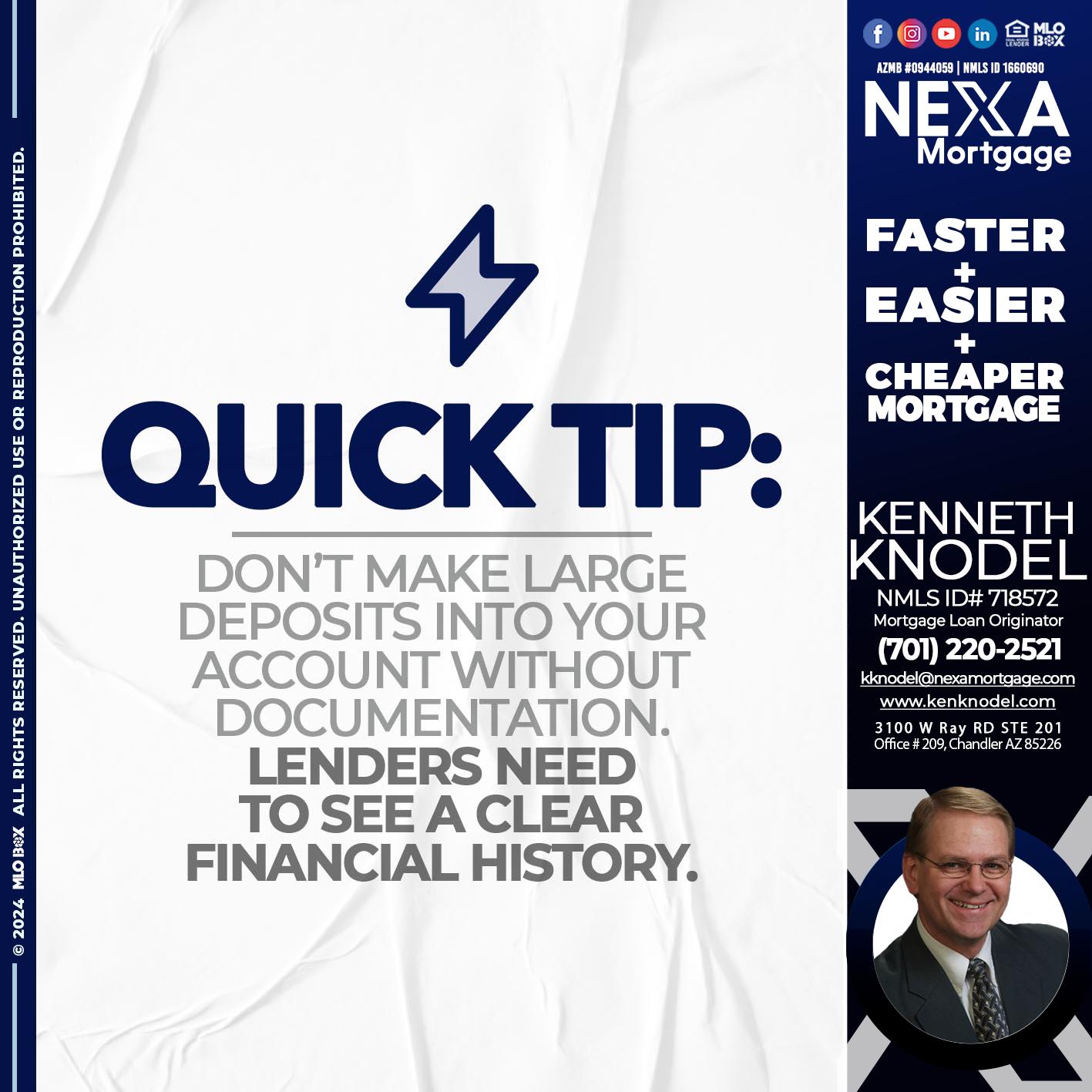 quick tip - Kenneth Knodel -Mortgage Loan Originator