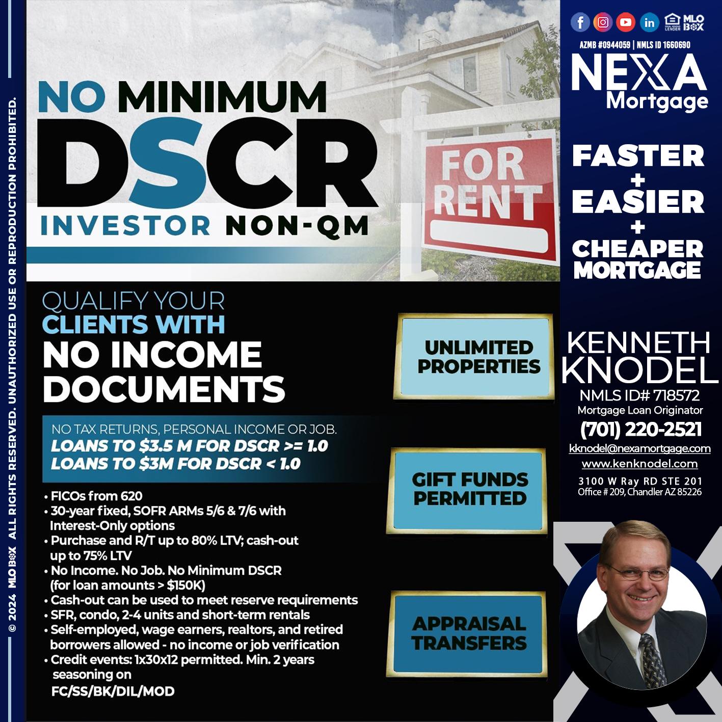 DSCR - Kenneth Knodel -Mortgage Loan Originator