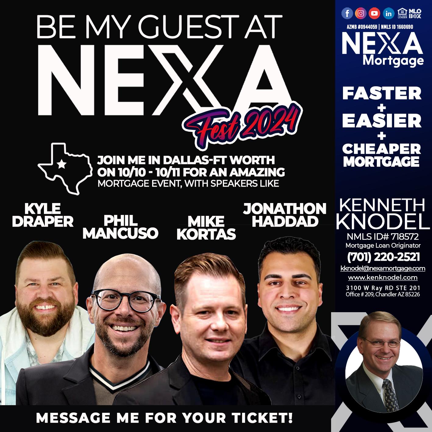 BE MY GUEST - Kenneth Knodel -Mortgage Loan Originator