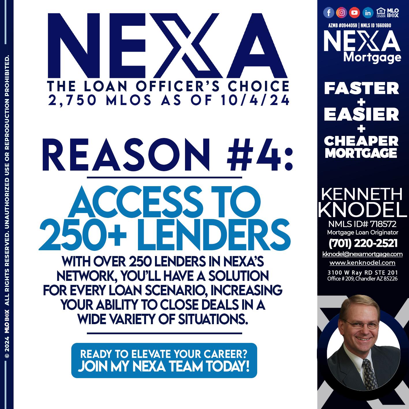 the loan officer choice reason 4 - Kenneth Knodel -Mortgage Loan Originator