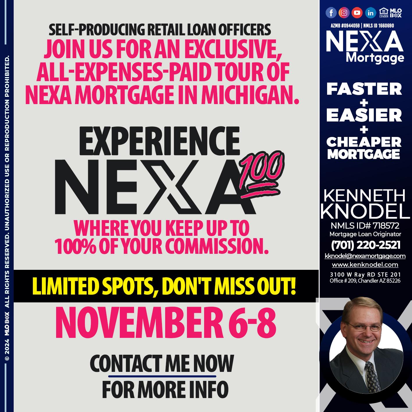 NEXA 100 NOVEMBER 6-8 - Kenneth Knodel -Mortgage Loan Originator