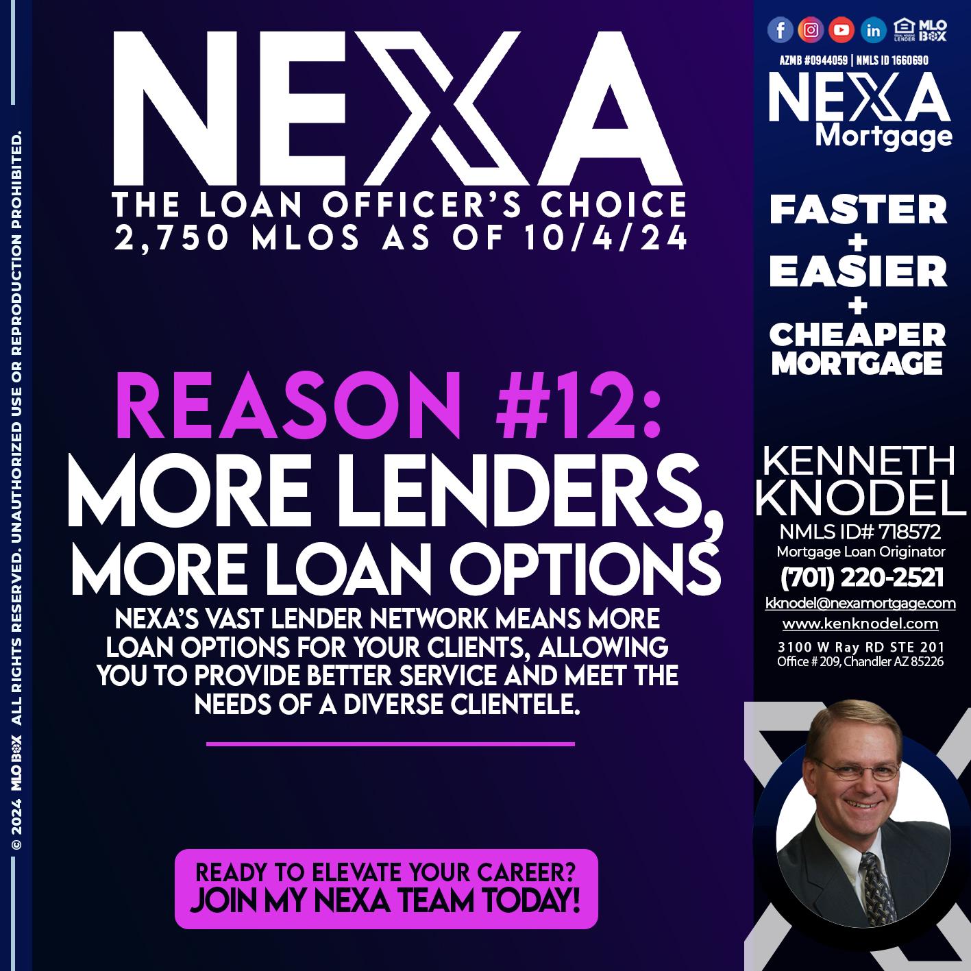 REASON 12 CHOICE - Kenneth Knodel -Mortgage Loan Originator