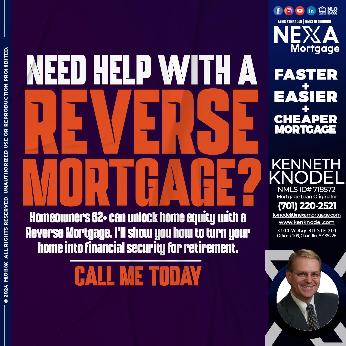 reverse mortgage - Kenneth Knodel -Mortgage Loan Originator