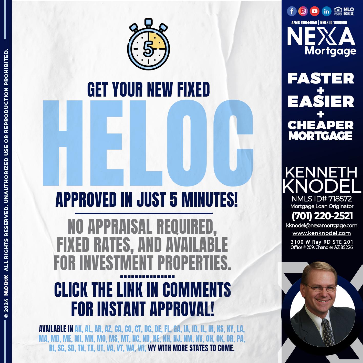 HELOC 5 MINUTES - Kenneth Knodel -Mortgage Loan Originator