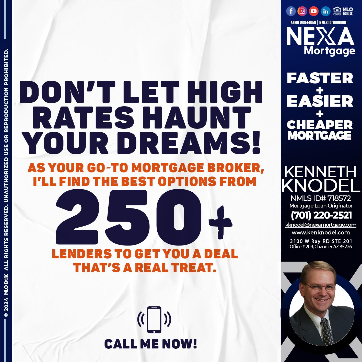 250 + LENDERS - Kenneth Knodel -Mortgage Loan Originator