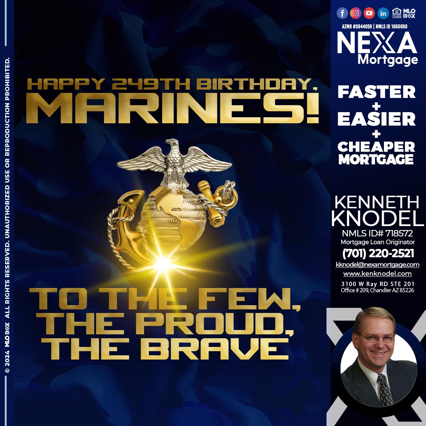 MARINES BIRTHDAY - Kenneth Knodel -Mortgage Loan Originator