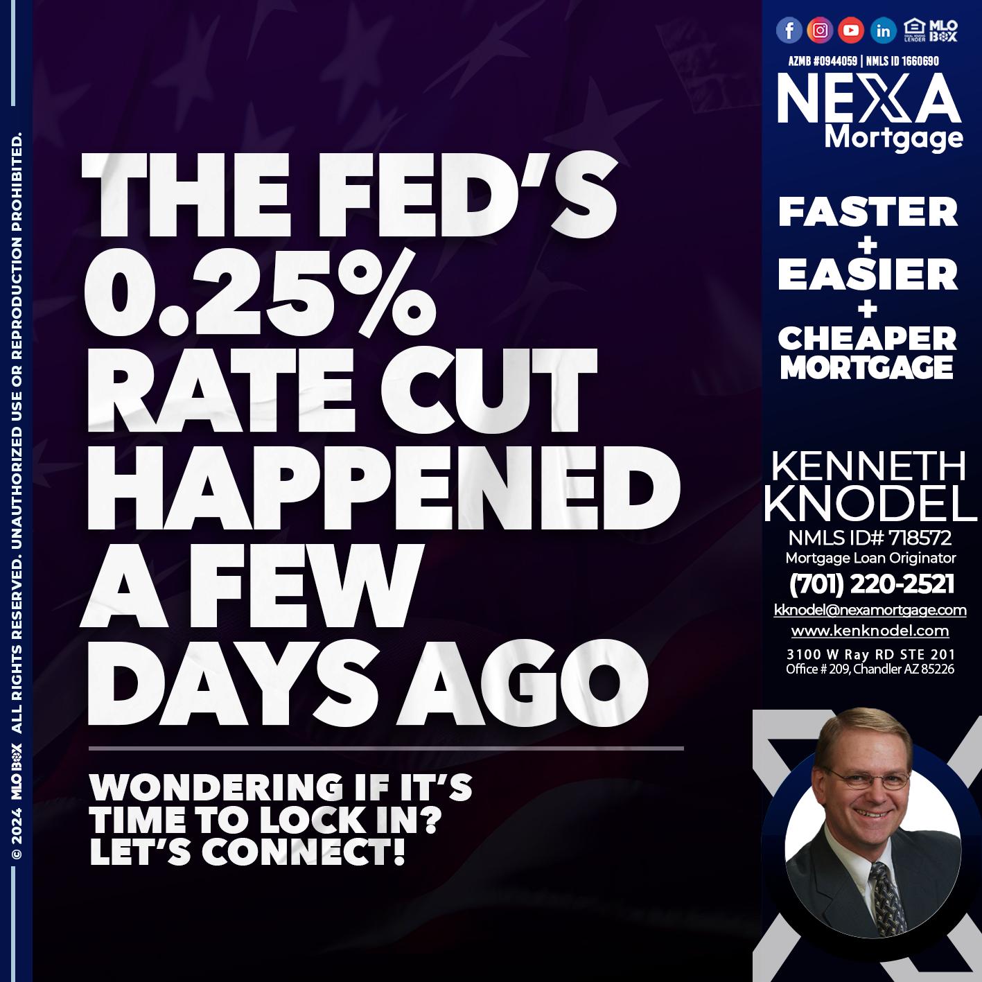 the fed cut 2.5 - Kenneth Knodel -Mortgage Loan Originator