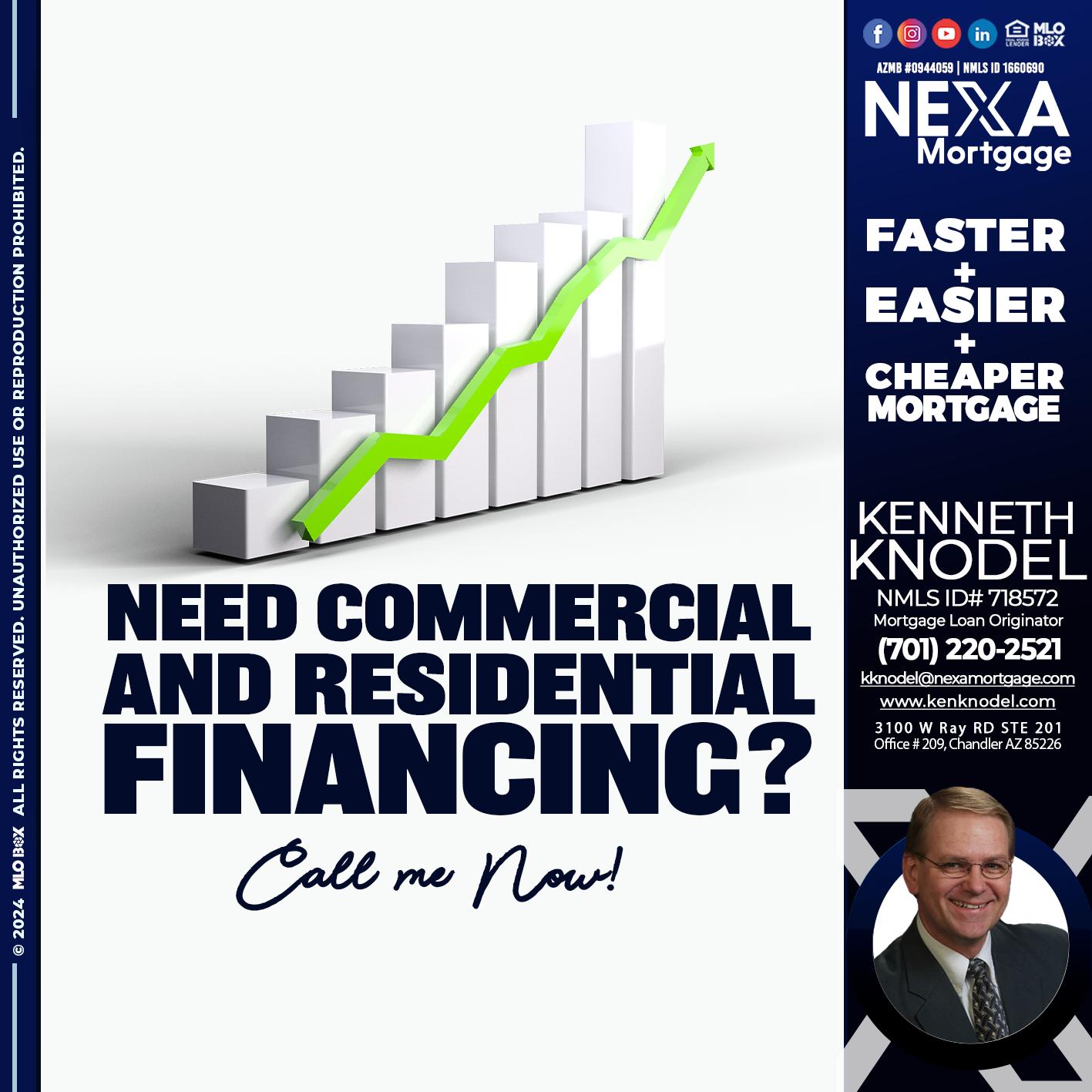 NEED COMERCIAL LOAN? - Kenneth Knodel -Mortgage Loan Originator