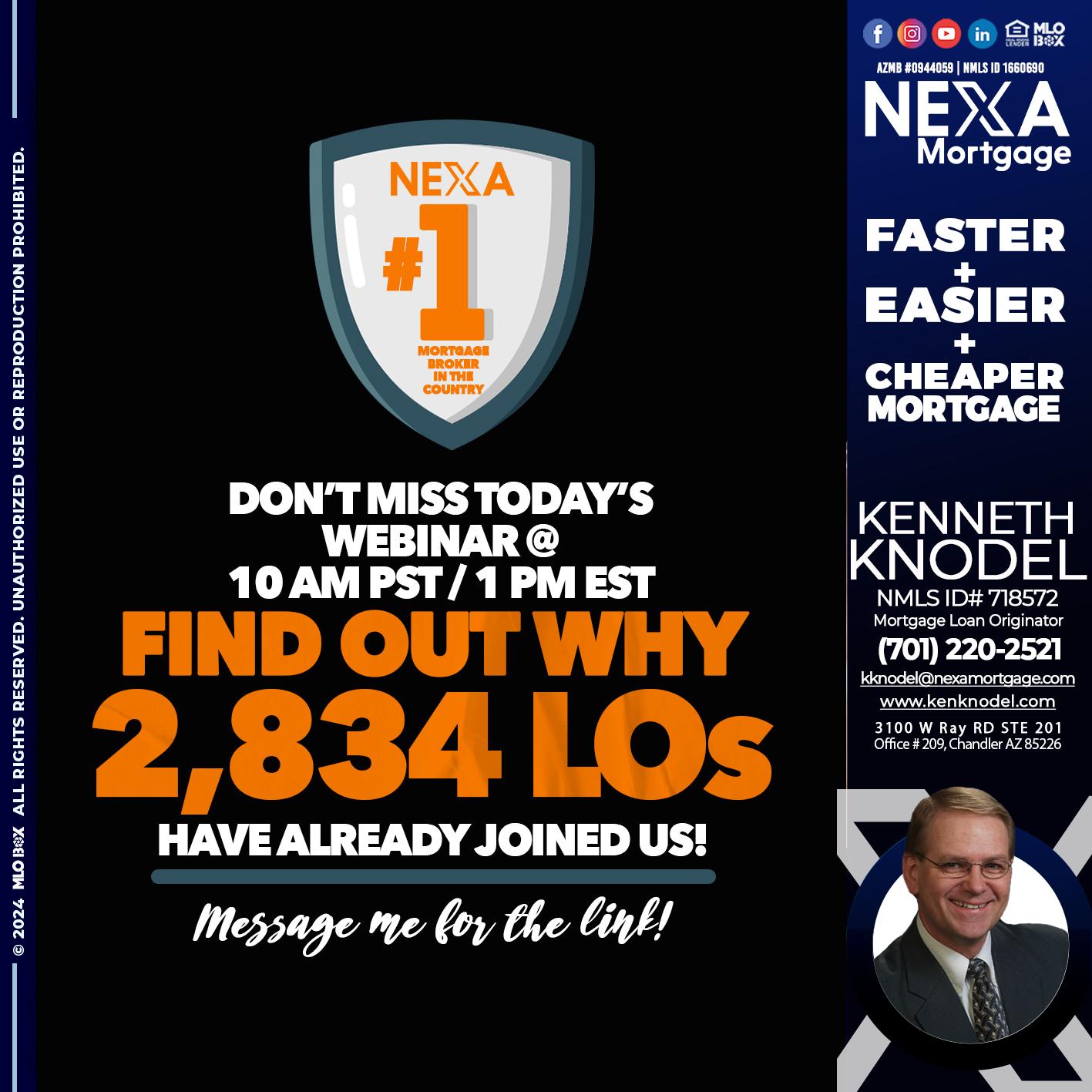 NEXA NO. 1 MORTGAGE BROKER - Kenneth Knodel -Mortgage Loan Originator