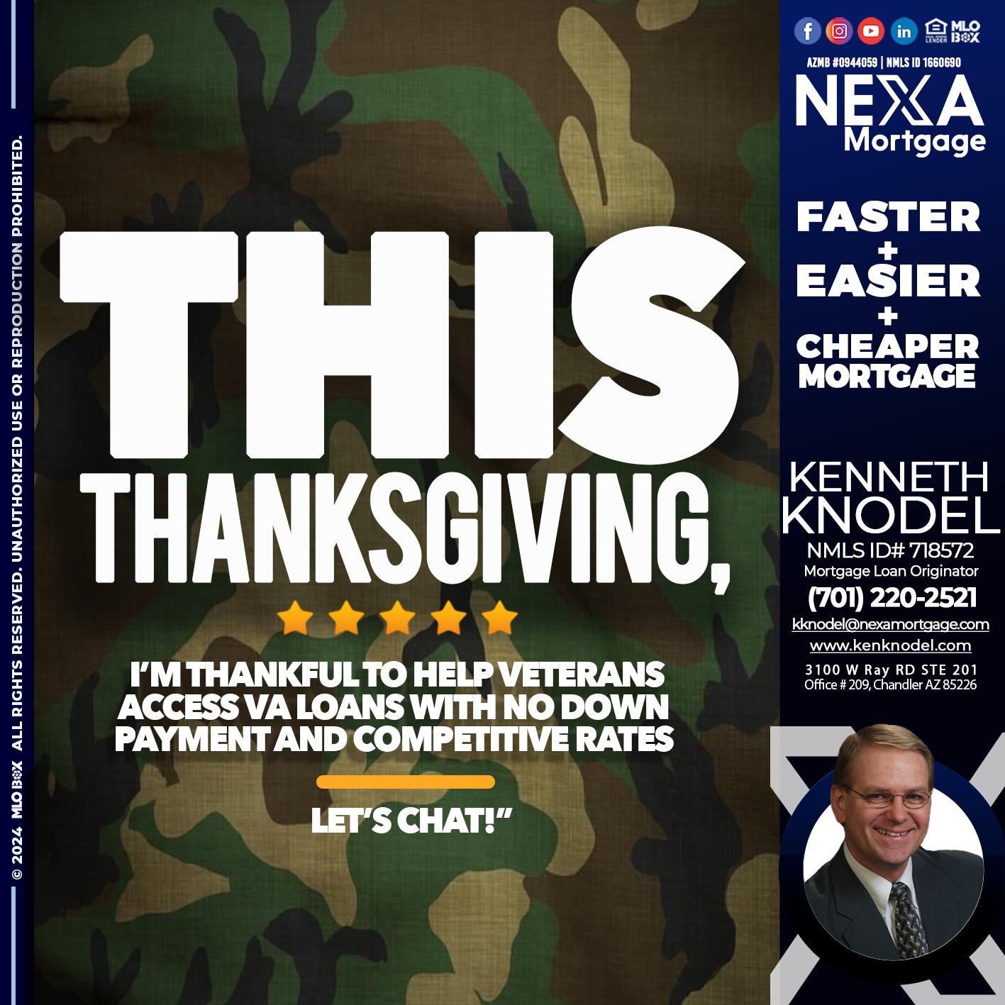 THIS THANKSGIVING - Kenneth Knodel -Mortgage Loan Originator