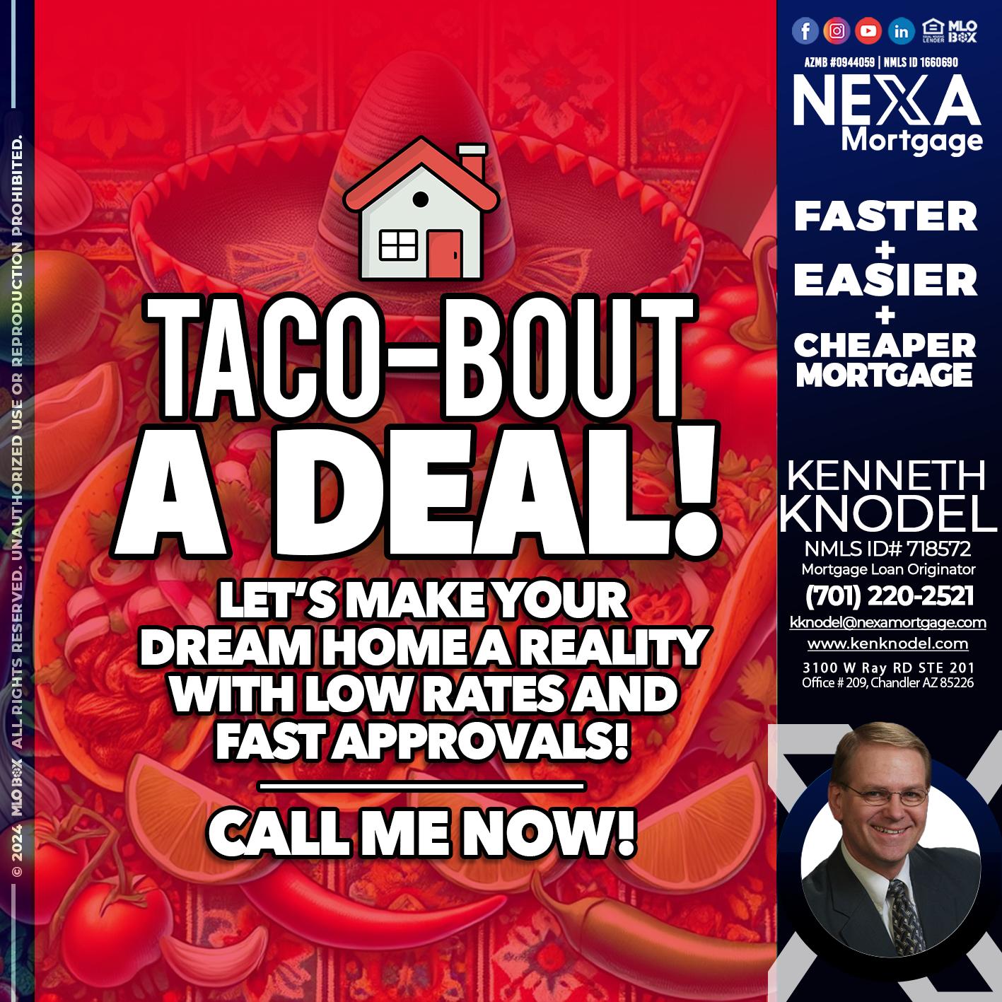 TACO-BOUT - Kenneth Knodel -Mortgage Loan Originator