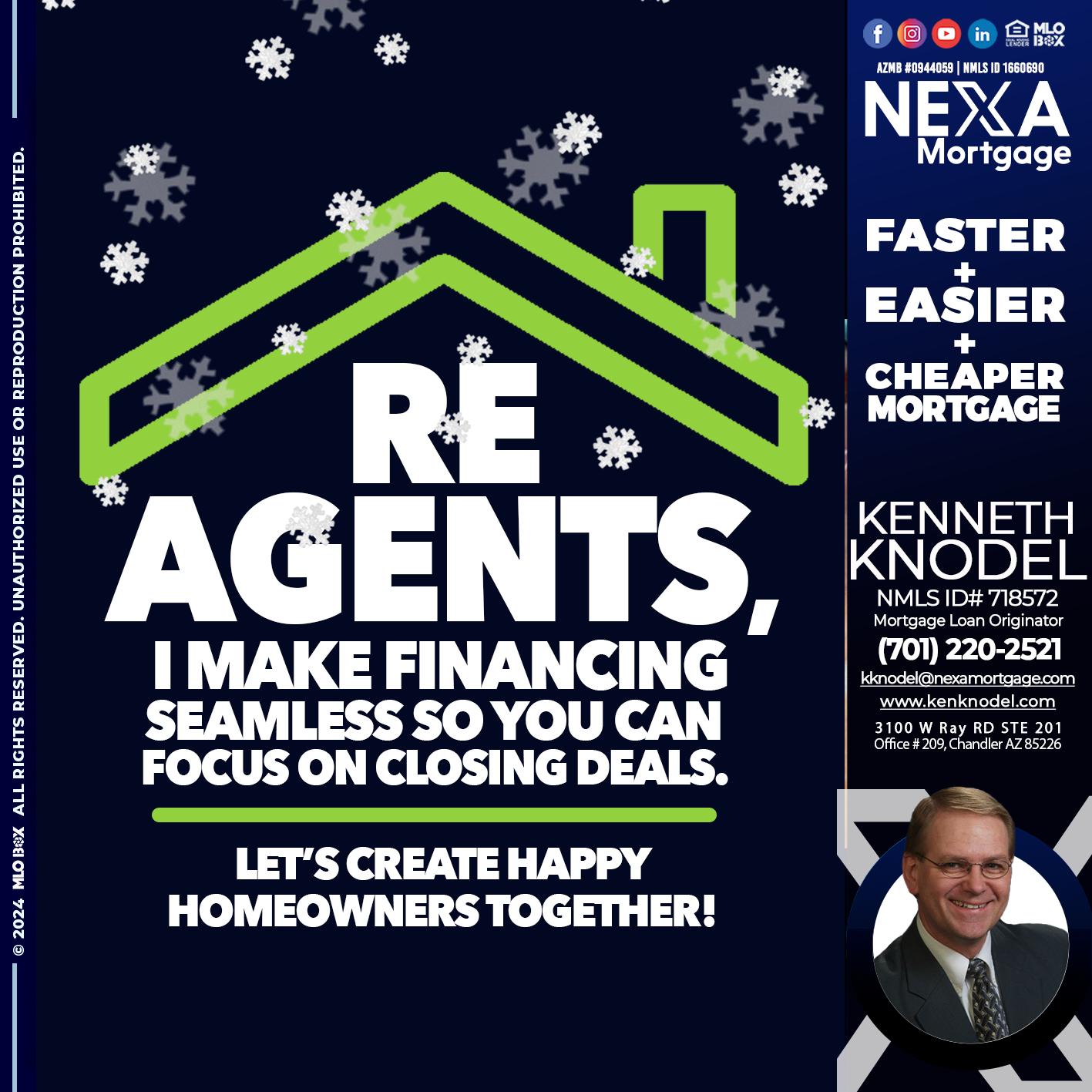 RE AGENTS - Kenneth Knodel -Mortgage Loan Originator