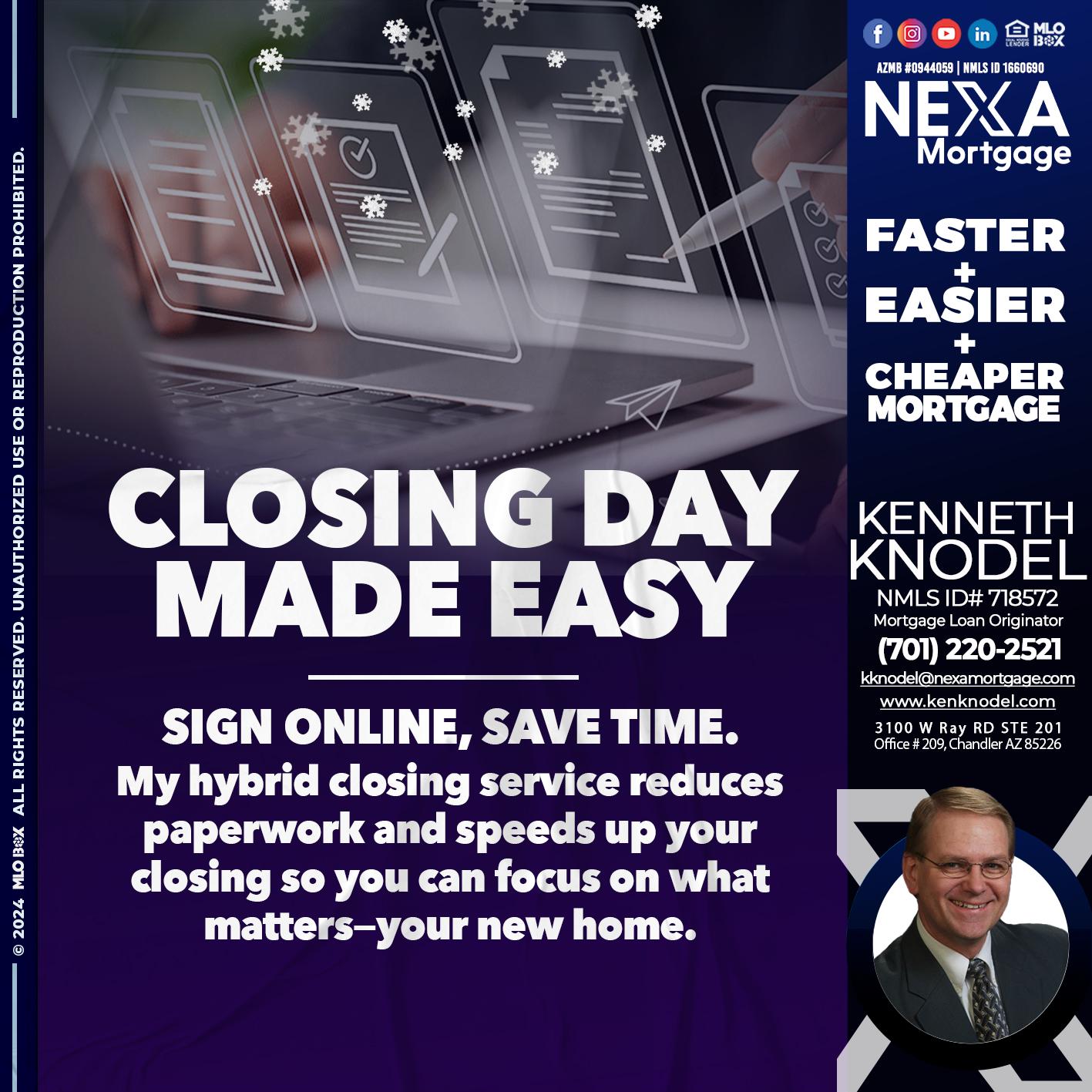 closing day - Kenneth Knodel -Mortgage Loan Originator