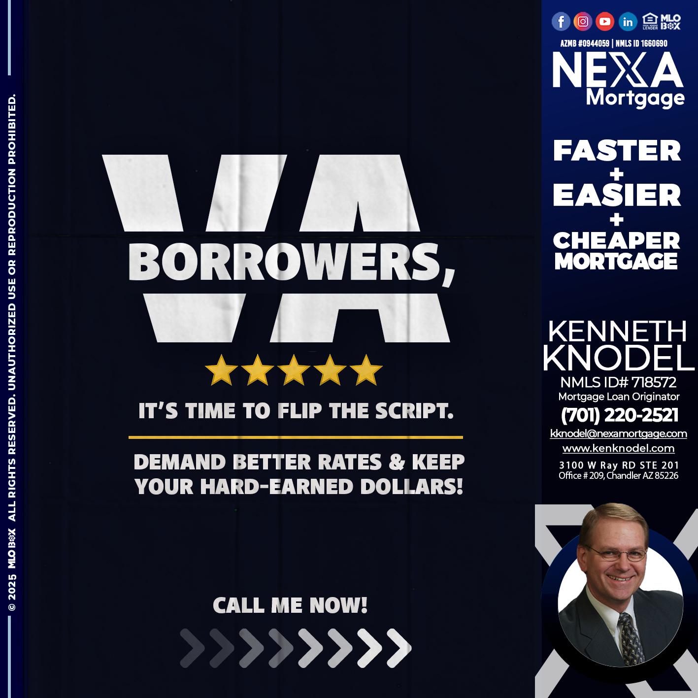 VA BORROWERS - Kenneth Knodel -Mortgage Loan Originator