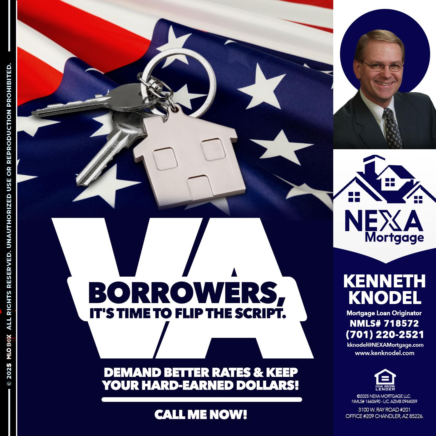 VA BORROWERS - Kenneth Knodel -Mortgage Loan Originator