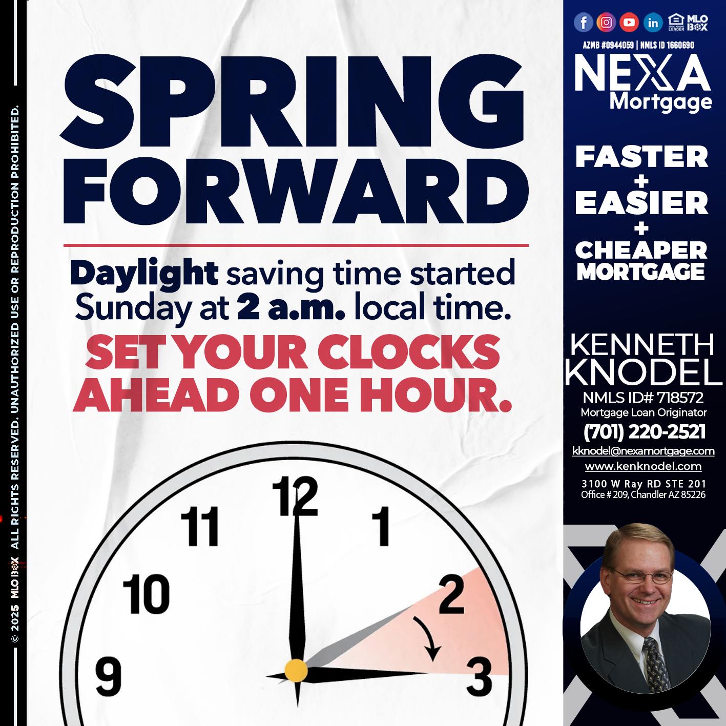 SPRING FORWARD - Kenneth Knodel -Mortgage Loan Originator