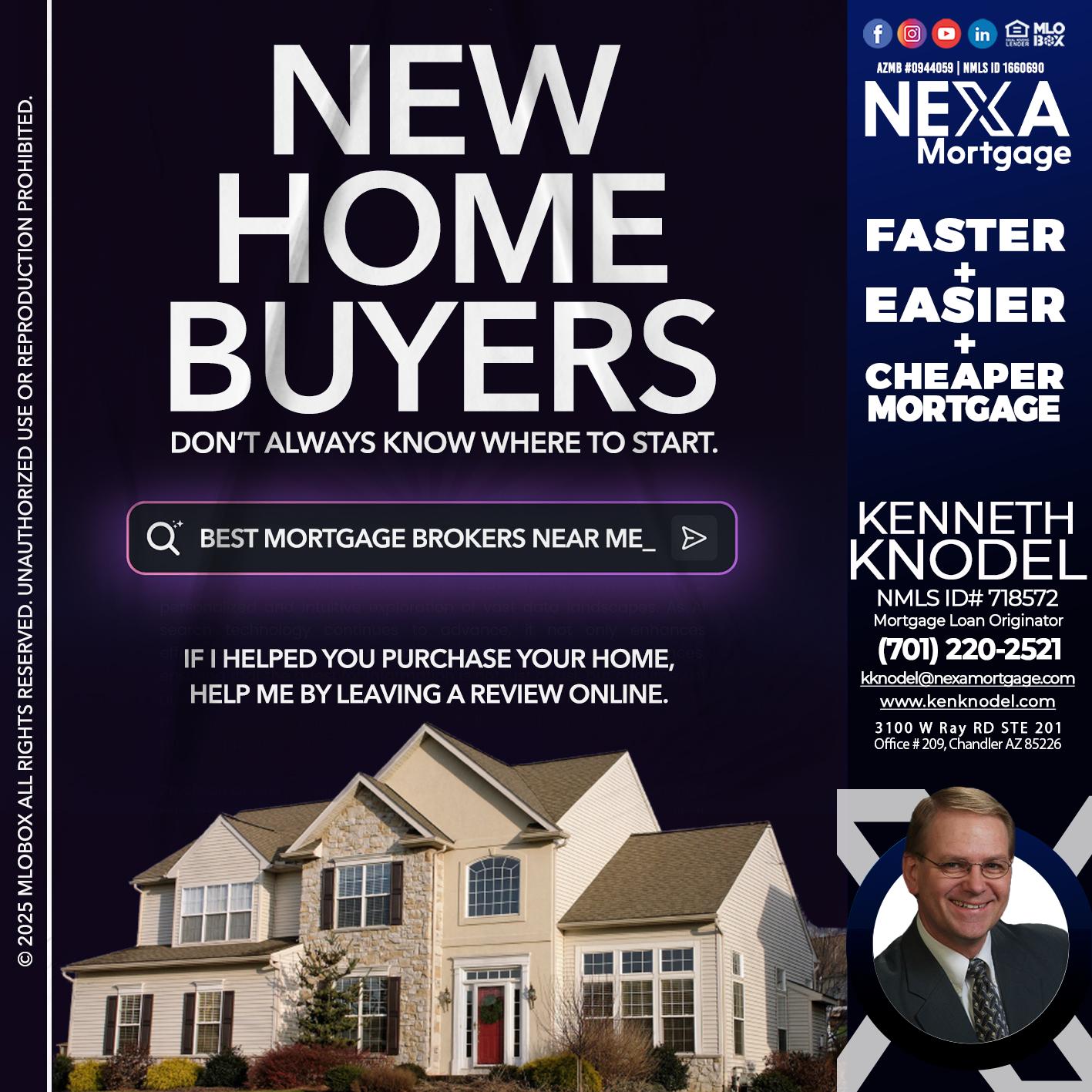 NEW HOME BUYERS - Kenneth Knodel -Mortgage Loan Originator