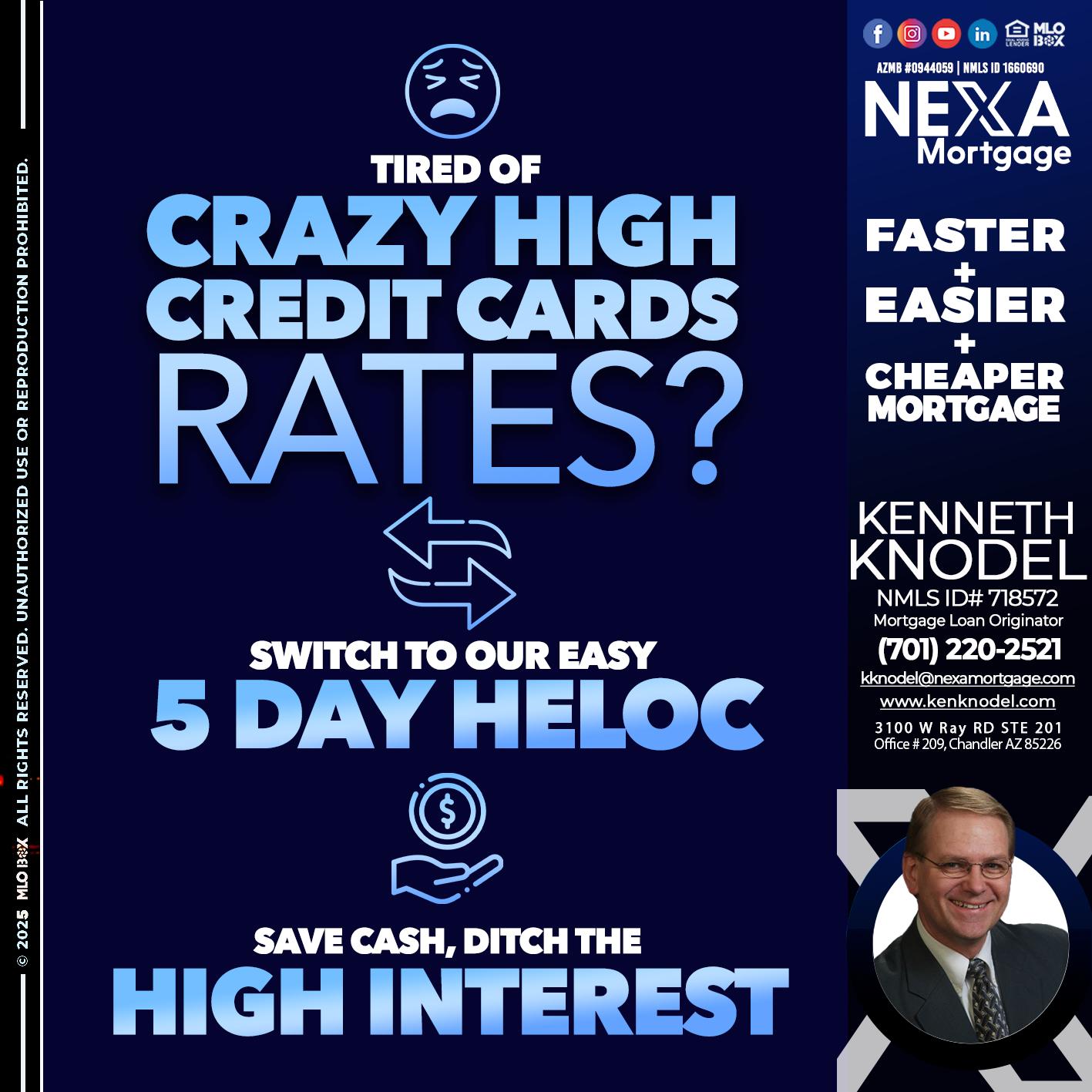 TIRED OF HIGH RATES - Kenneth Knodel -Mortgage Loan Originator
