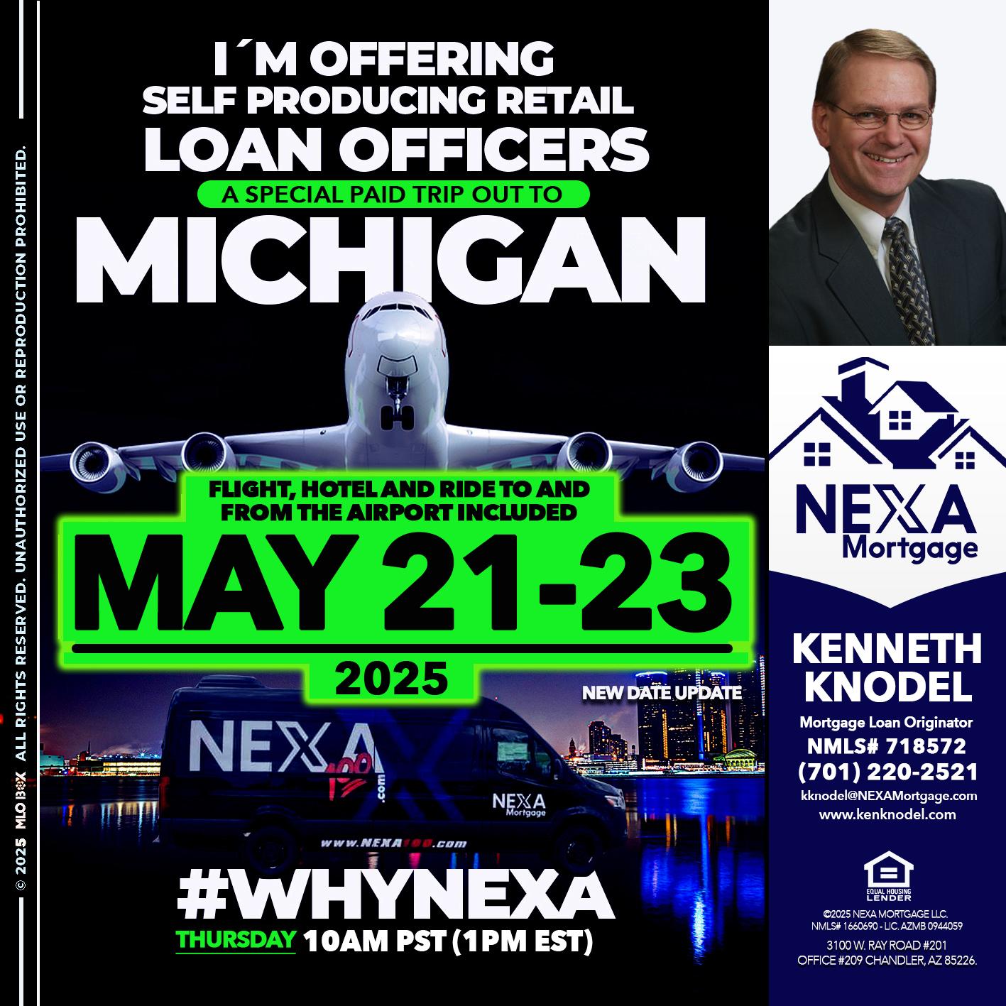 MICHIGAN TRIP - Kenneth Knodel -Mortgage Loan Originator