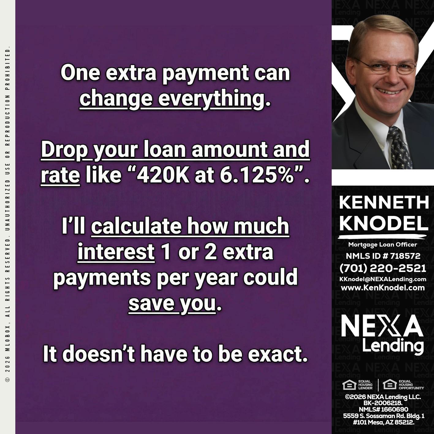 ONE EXTRA - Kenneth Knodel -Mortgage Loan Officer