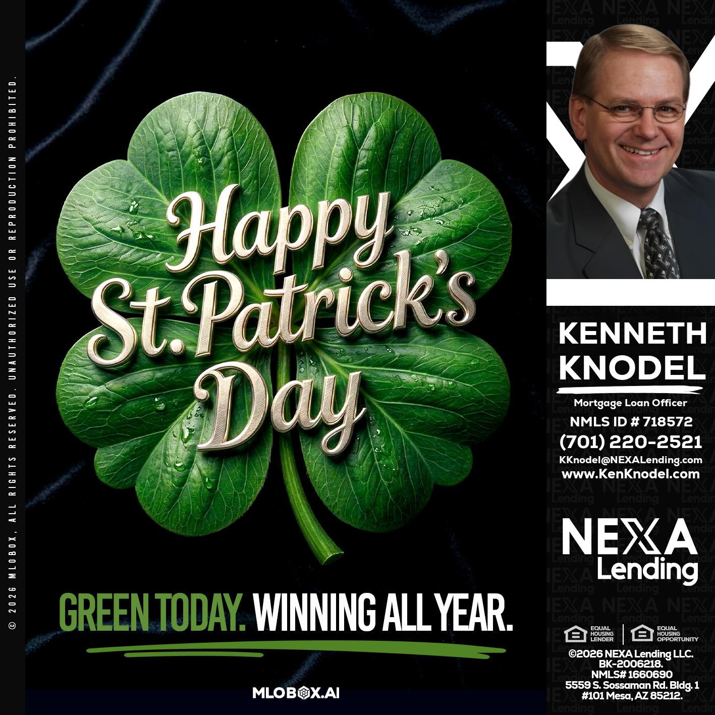 happy st. Patricks day - Kenneth Knodel -Mortgage Loan Officer