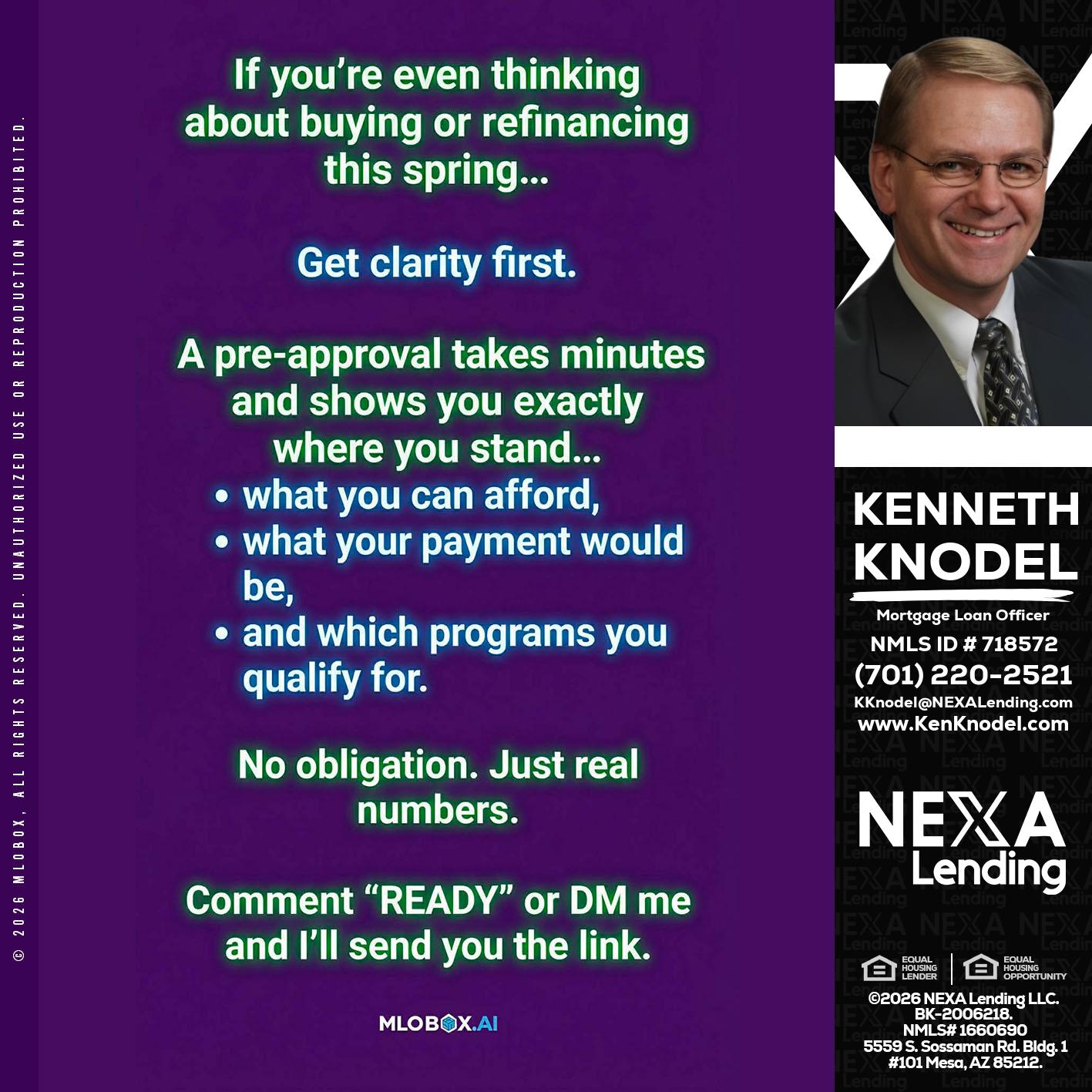IF YOU THINKING - Kenneth Knodel -Mortgage Loan Officer