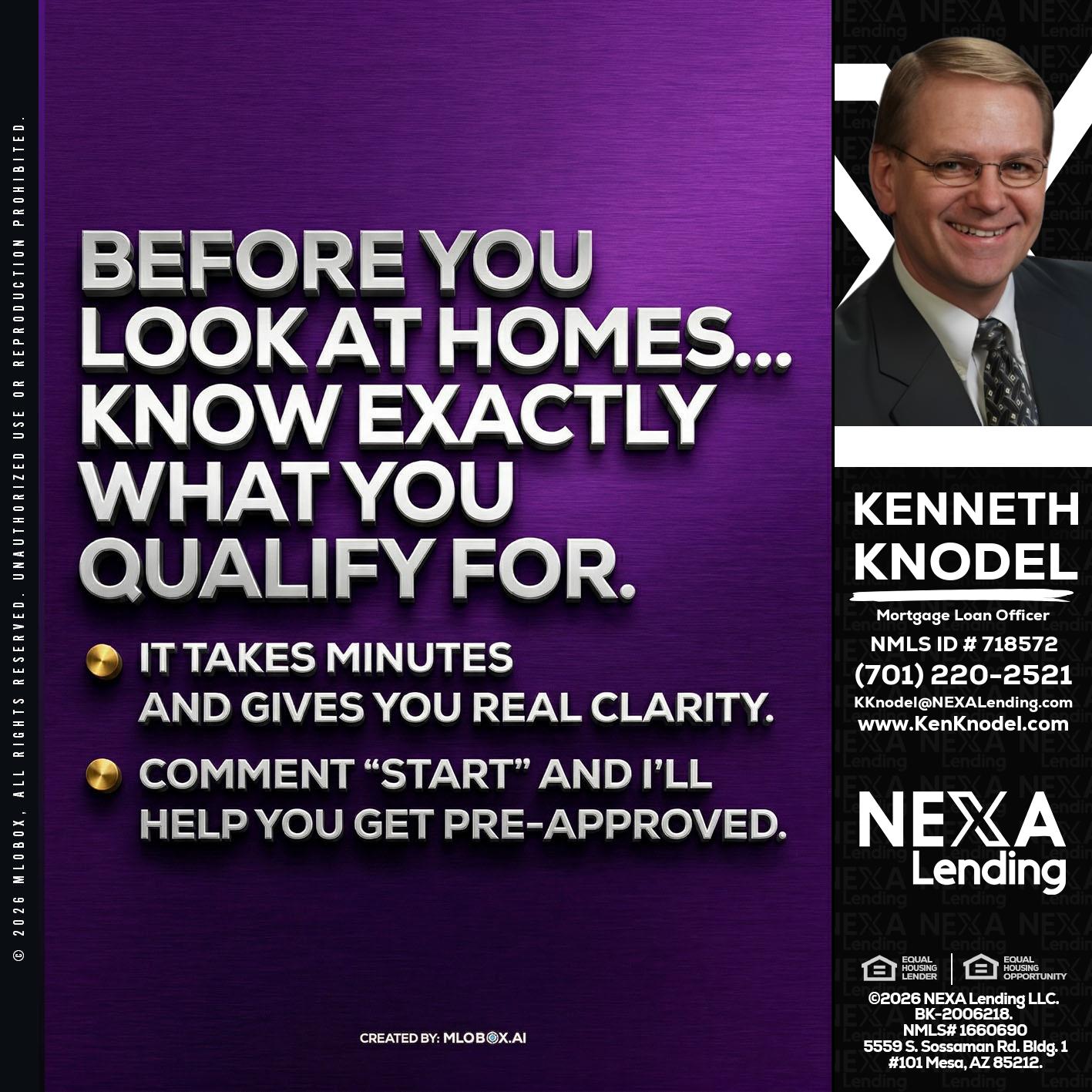 BEFORE YOU - Kenneth Knodel -Mortgage Loan Officer