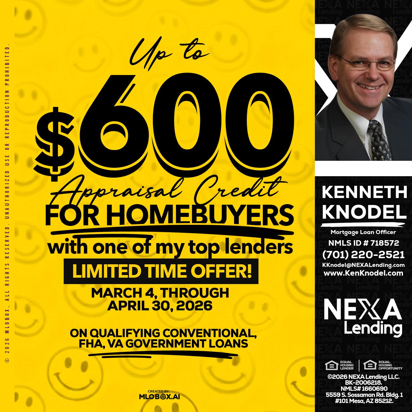 UP TO 600 - Kenneth Knodel -Mortgage Loan Officer