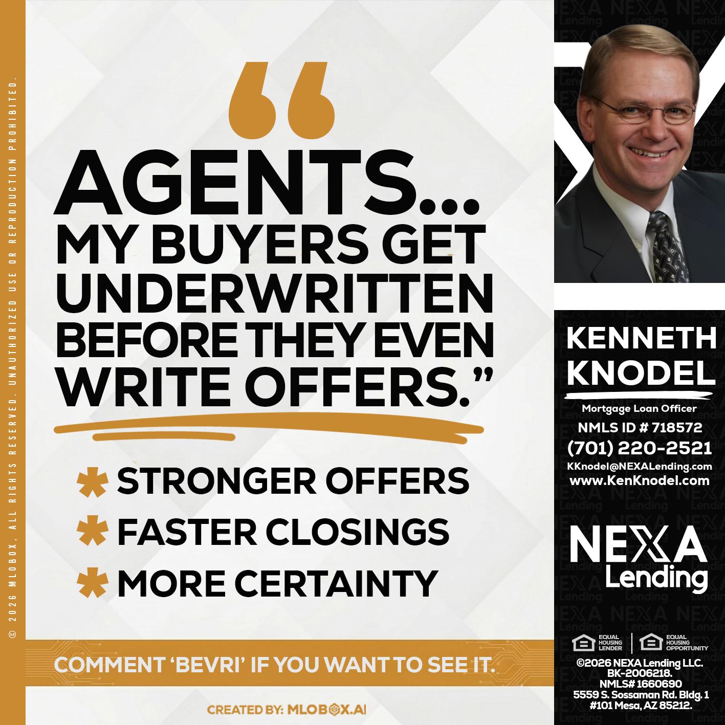 agents - Kenneth Knodel -Mortgage Loan Officer
