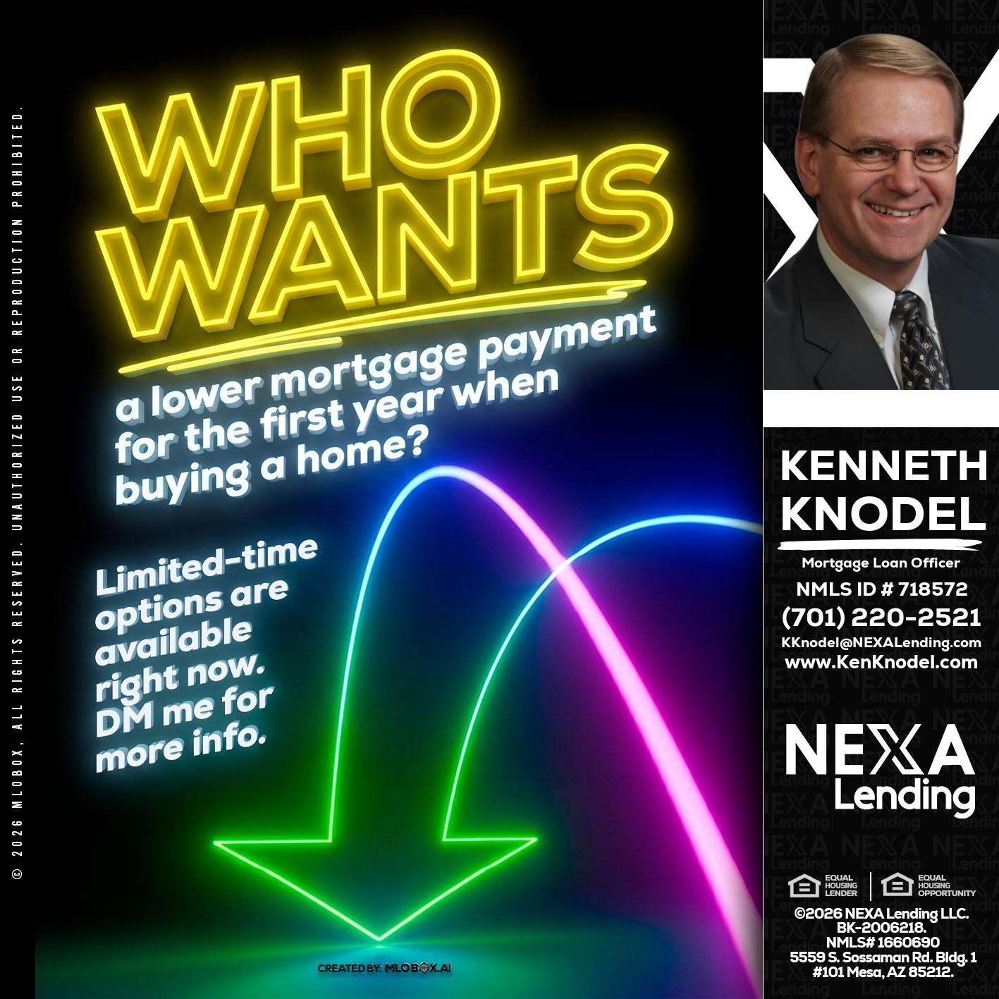 WHO WANTS - Kenneth Knodel -Mortgage Loan Officer