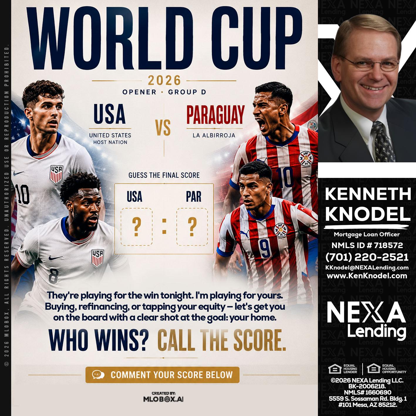 WORLD CUP 2026 - Kenneth Knodel -Mortgage Loan Officer