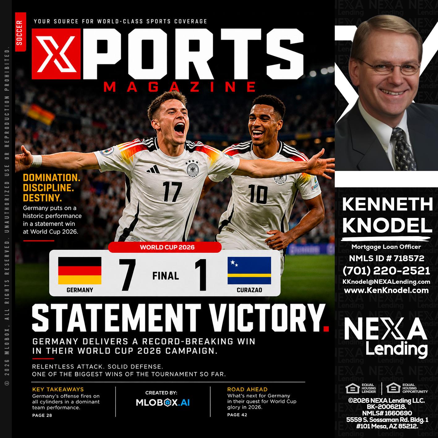 GERMANY VS CURASSAO (7-1) - Kenneth Knodel -Mortgage Loan Officer