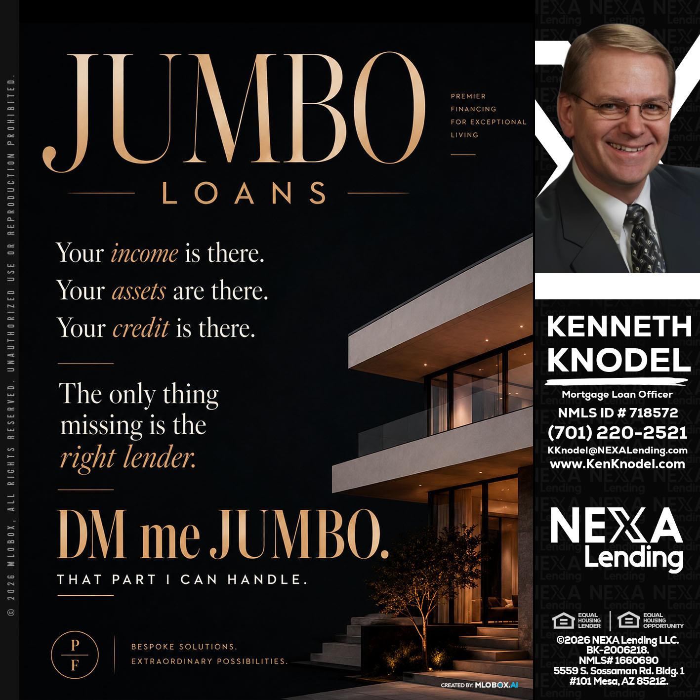 JUMBO LOANS - Kenneth Knodel -Mortgage Loan Officer