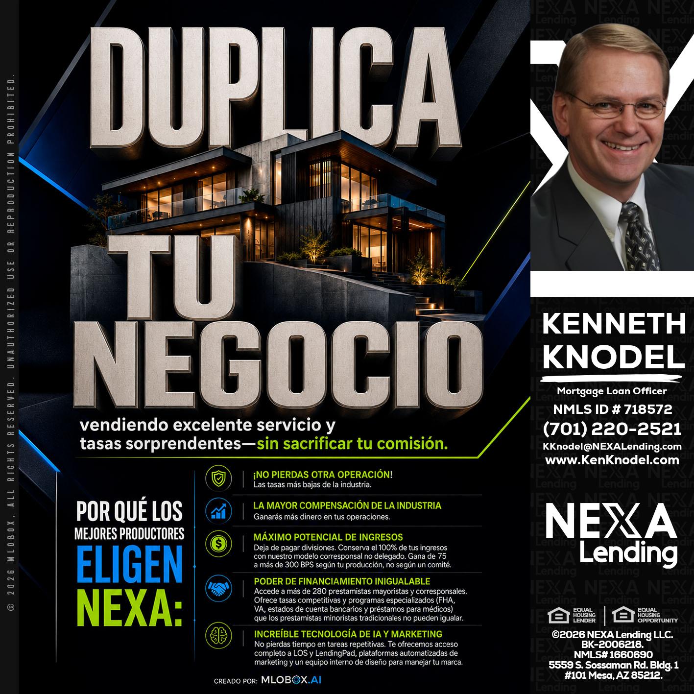 DUPLICA TU NEGOCIO - Kenneth Knodel -Mortgage Loan Officer