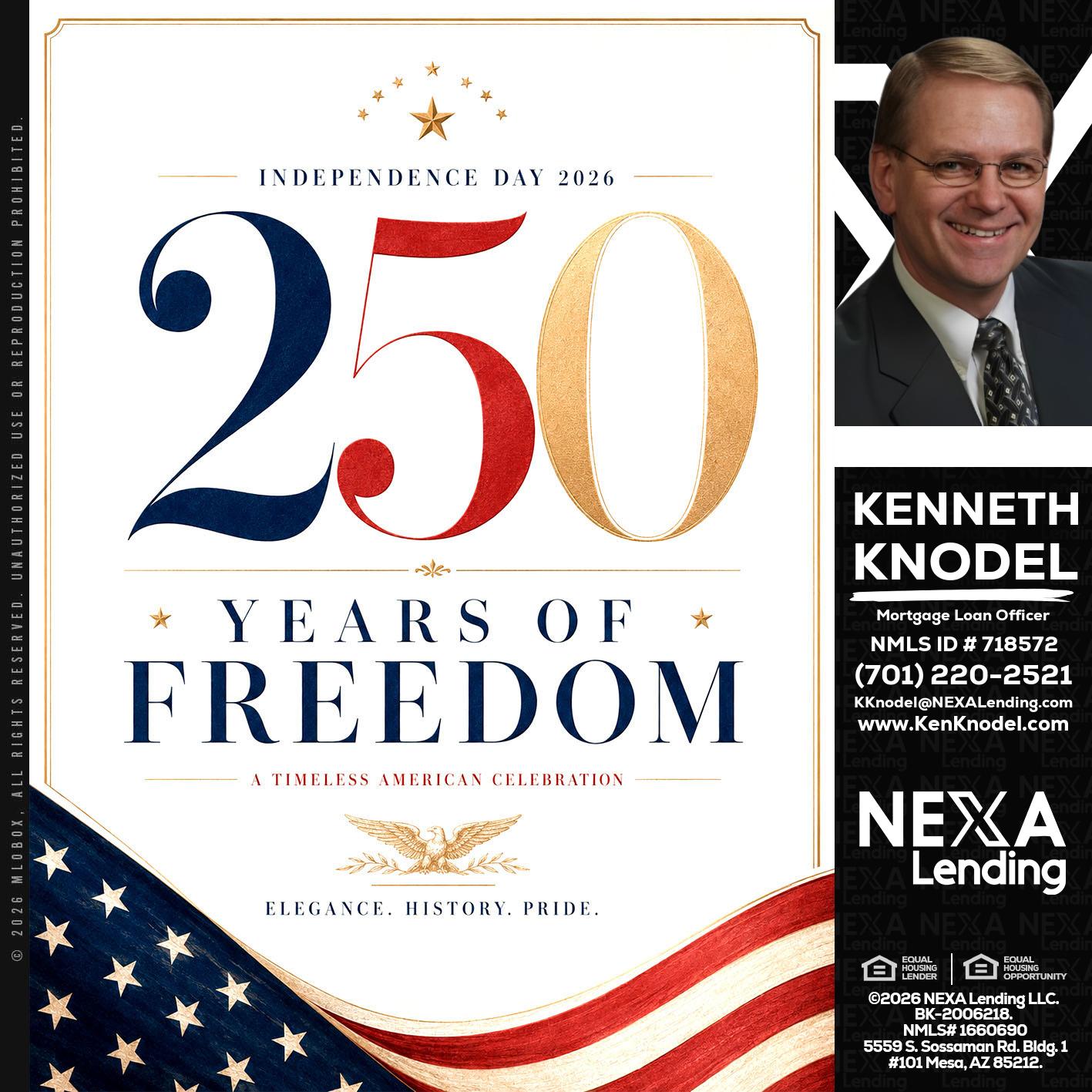 250 YEARS - Kenneth Knodel -Mortgage Loan Officer