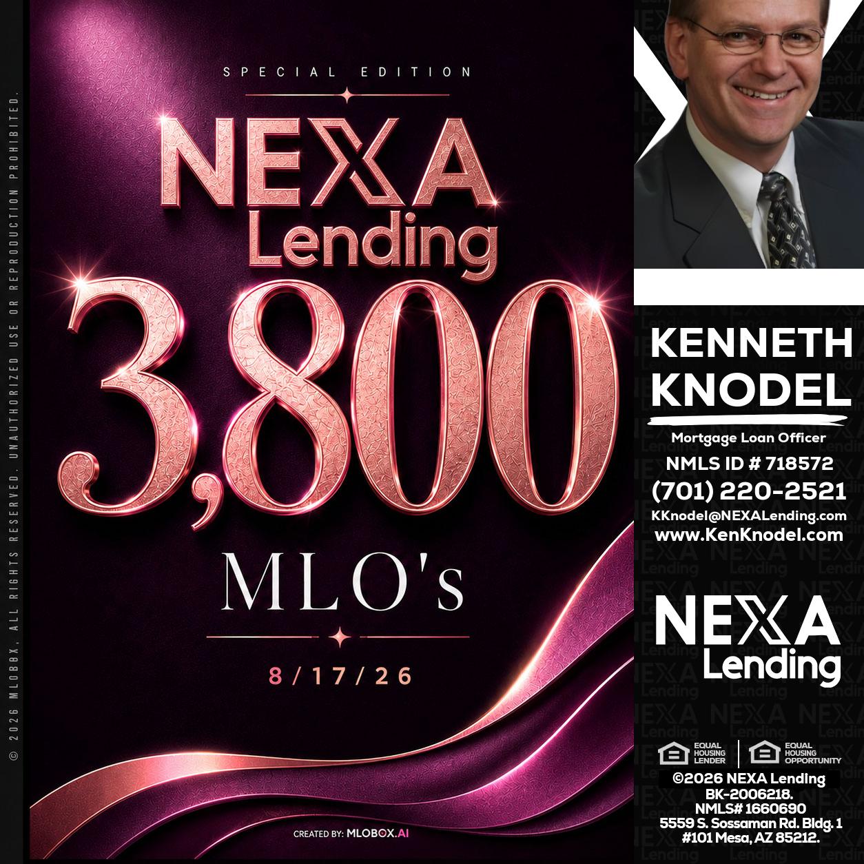 3800 MLOs - Kenneth Knodel -Mortgage Loan Officer