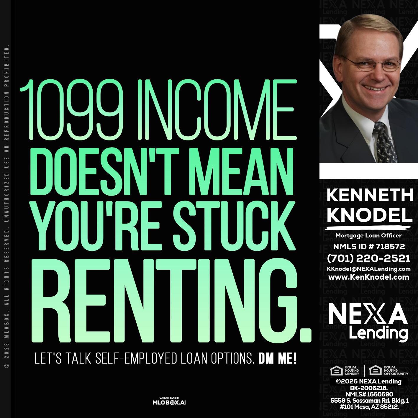 1099 income - Kenneth Knodel -Mortgage Loan Officer