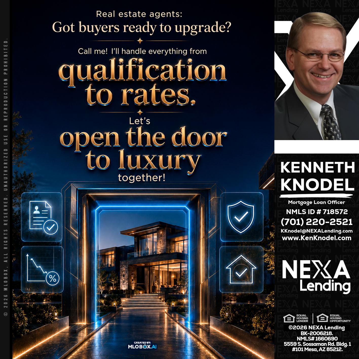 QUALIFICATION TO RATES - Kenneth Knodel -Mortgage Loan Officer