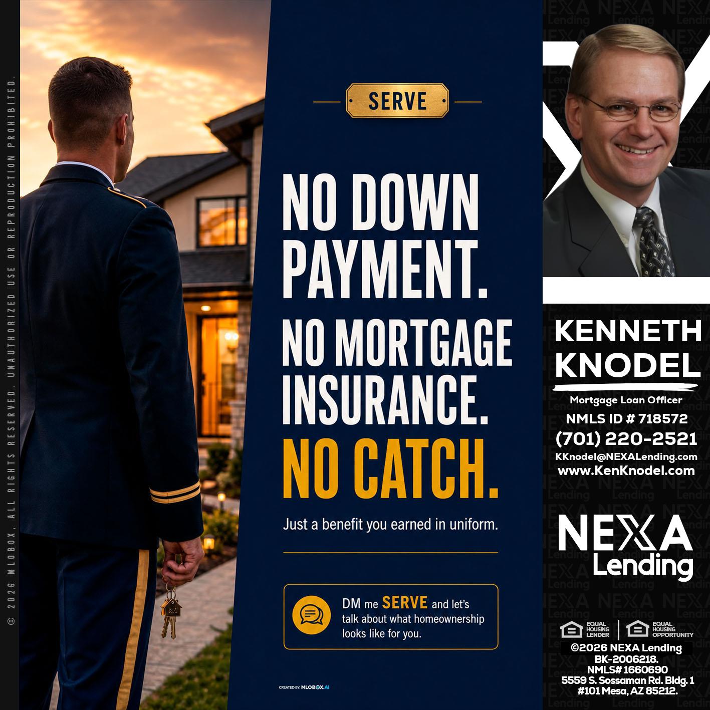 NO DOWN PAYMENT - Kenneth Knodel -Mortgage Loan Officer