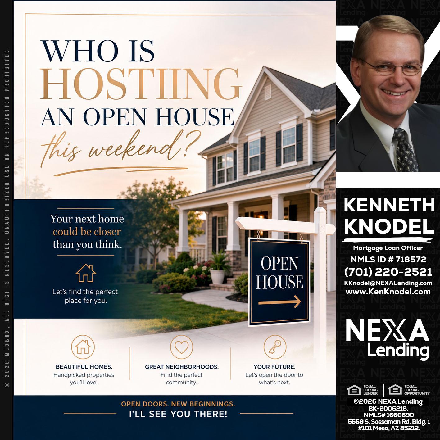 WHOS HOSTING - Kenneth Knodel -Mortgage Loan Officer