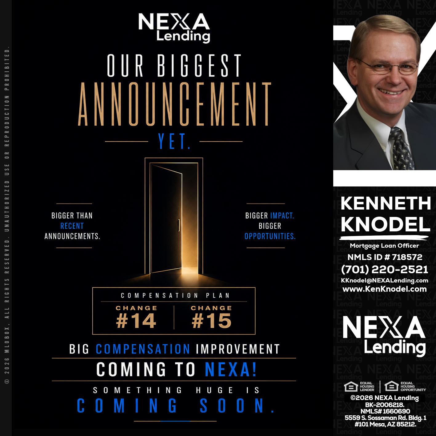 ANNOUNCEMENT - Kenneth Knodel -Mortgage Loan Officer