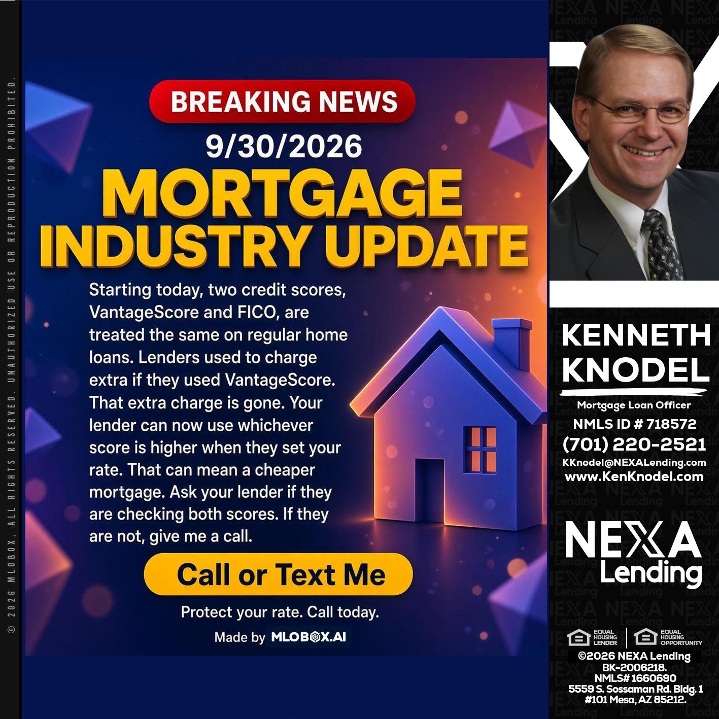 BREAKING NEWS - Kenneth Knodel -Mortgage Loan Officer